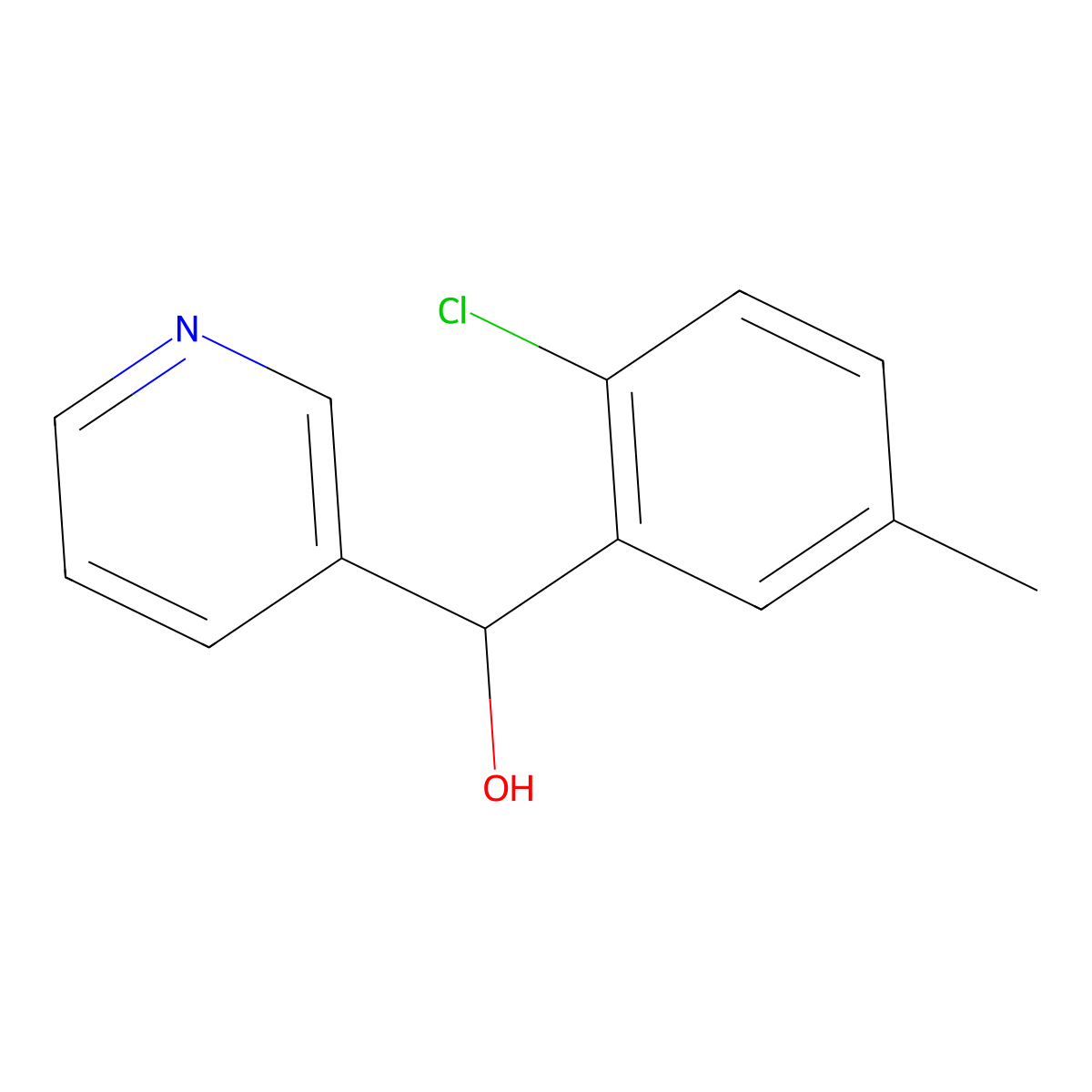 alpha-(2-Chloro-5-methylphenyl)-3-pyridinemethanol molecular structure, CAS 1995304-68-1