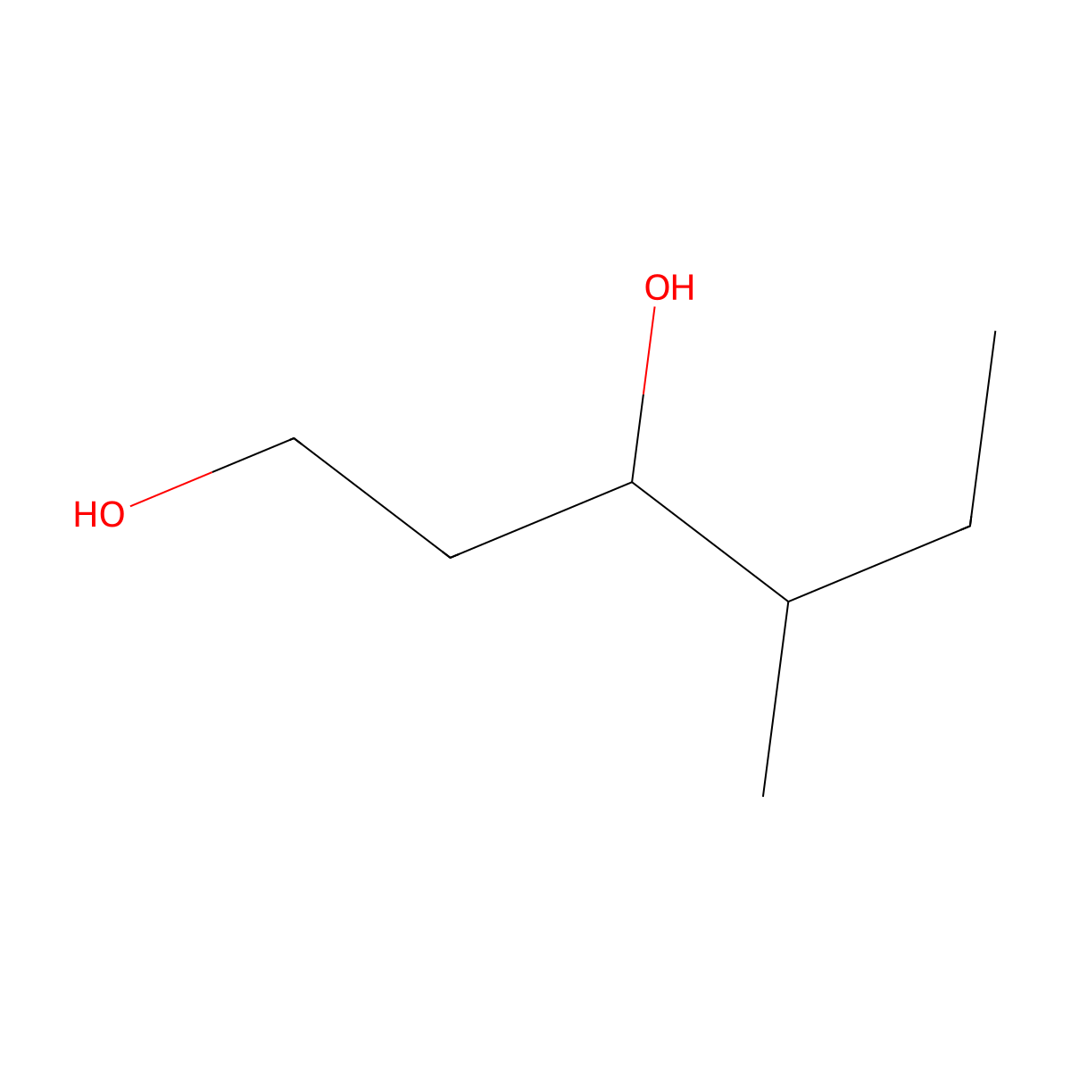 4-Methylhexane-1,3-diol molecular structure, CAS 199534-15-1
