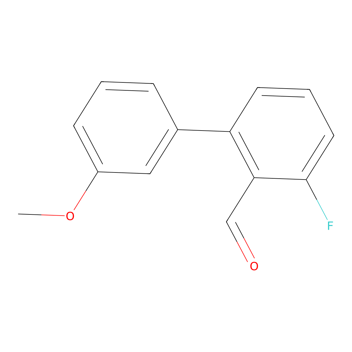 2-Fluoro-6-(3-methoxyphenyl)benzaldehyde molecular structure, CAS 1995349-51-3