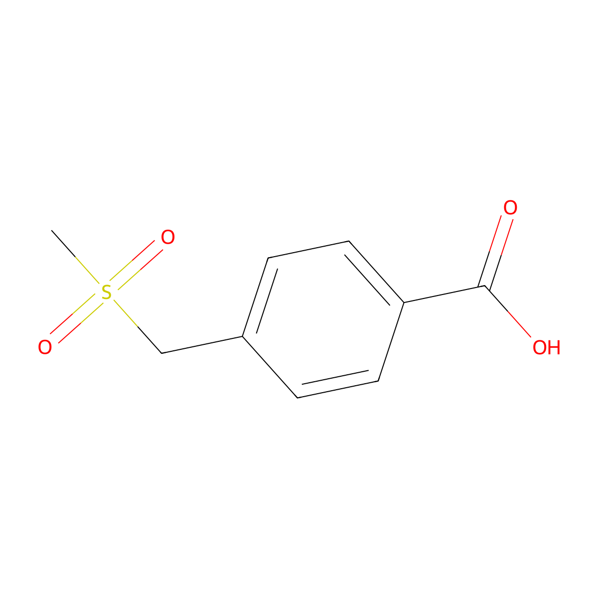 4-(Methanesulfonylmethyl)benzoic acid molecular structure, CAS 199535-00-7