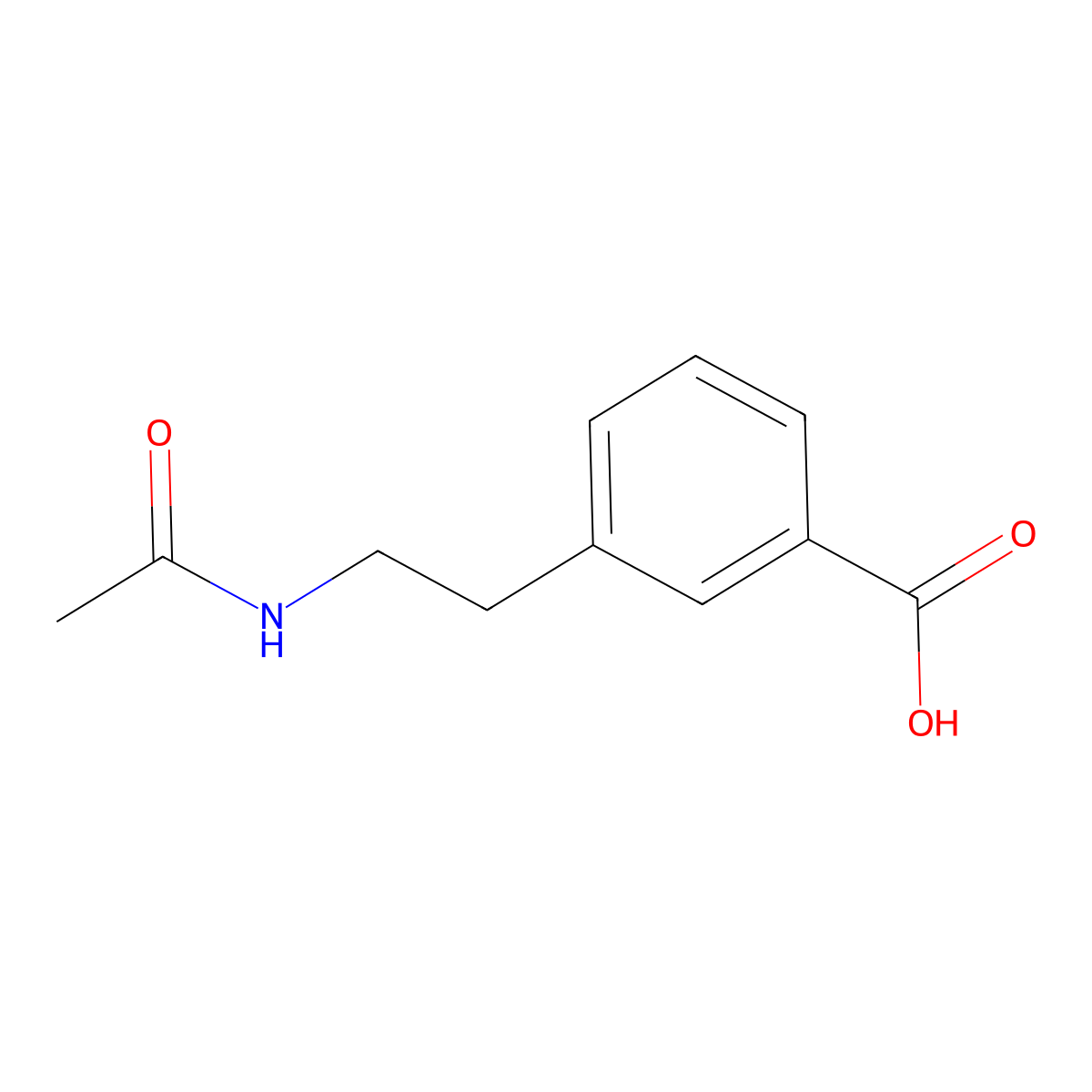 3-(2-Acetamidoethyl)benzoic acid molecular structure, CAS 199535-05-2