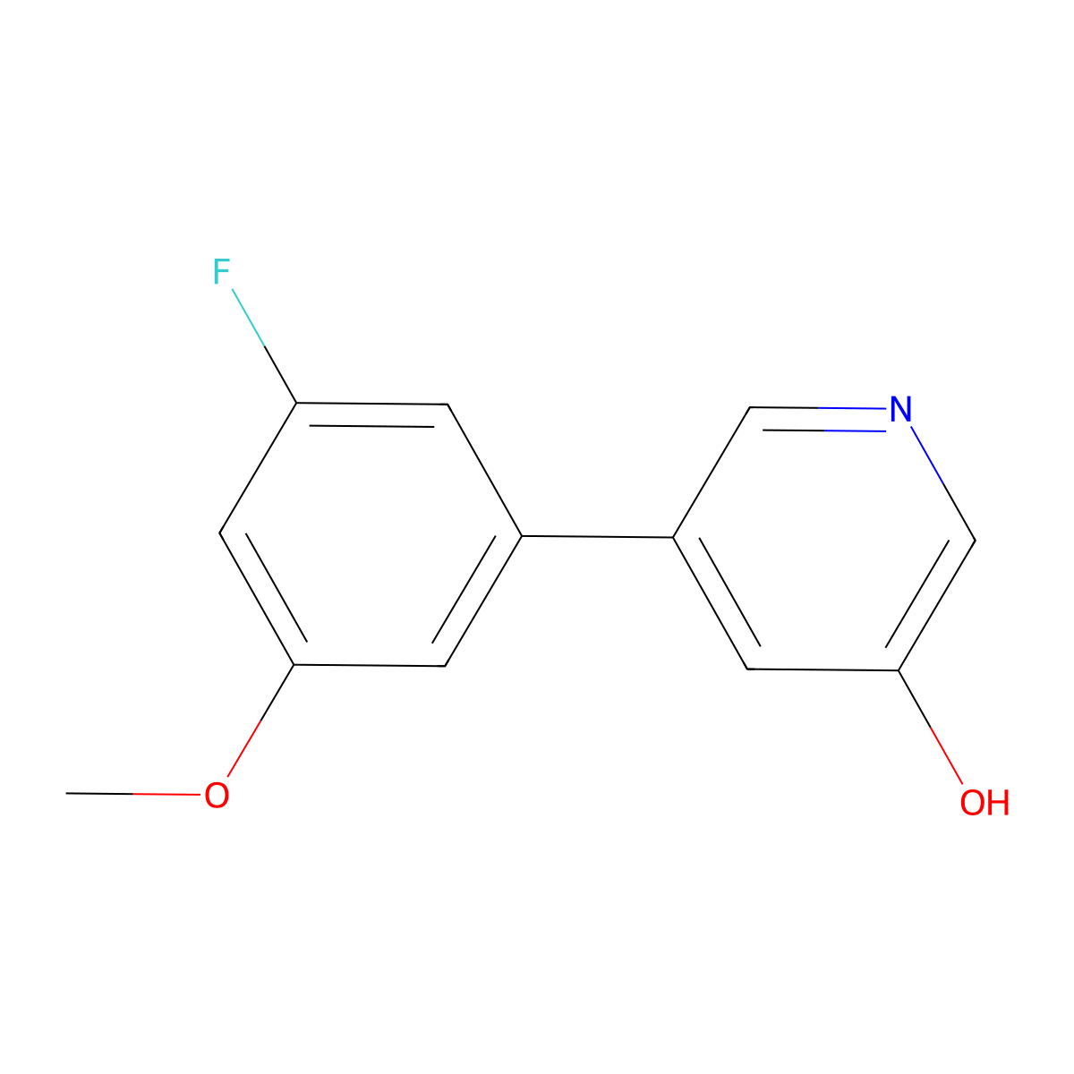 5-(3-Fluoro-5-methoxyphenyl)-3-pyridinol molecular structure, CAS 1995359-16-4