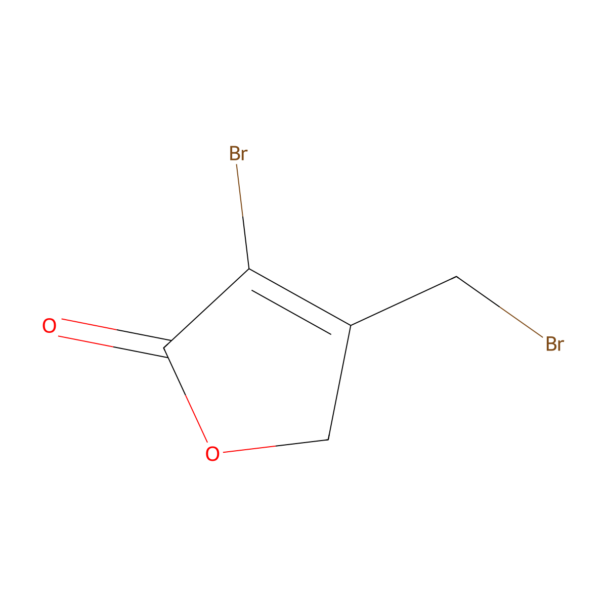 3-Bromo-4-(bromomethyl)-2(5H)-furanone molecular structure, CAS 199536-62-4