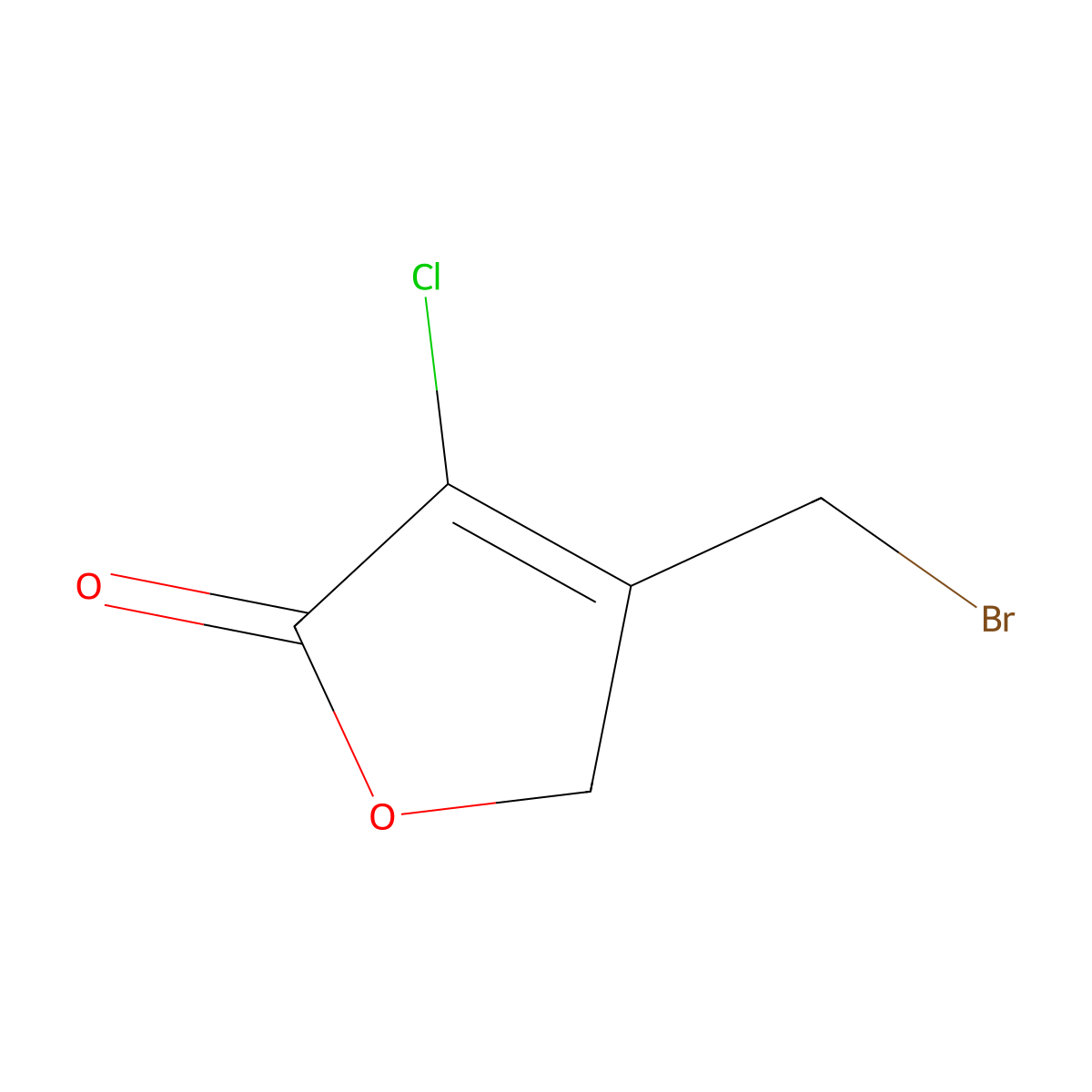 3-Chloro-4-(bromomethyl)-2(5H)-furanone molecular structure, CAS 199536-65-7