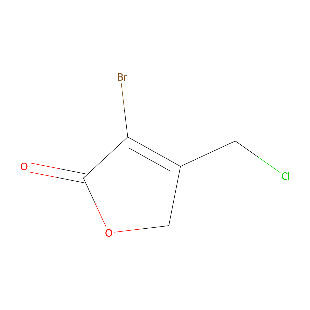 2(5H)-Furanone, 3-bromo-4-(chloromethyl)- molecular structure, CAS 199536-84-0