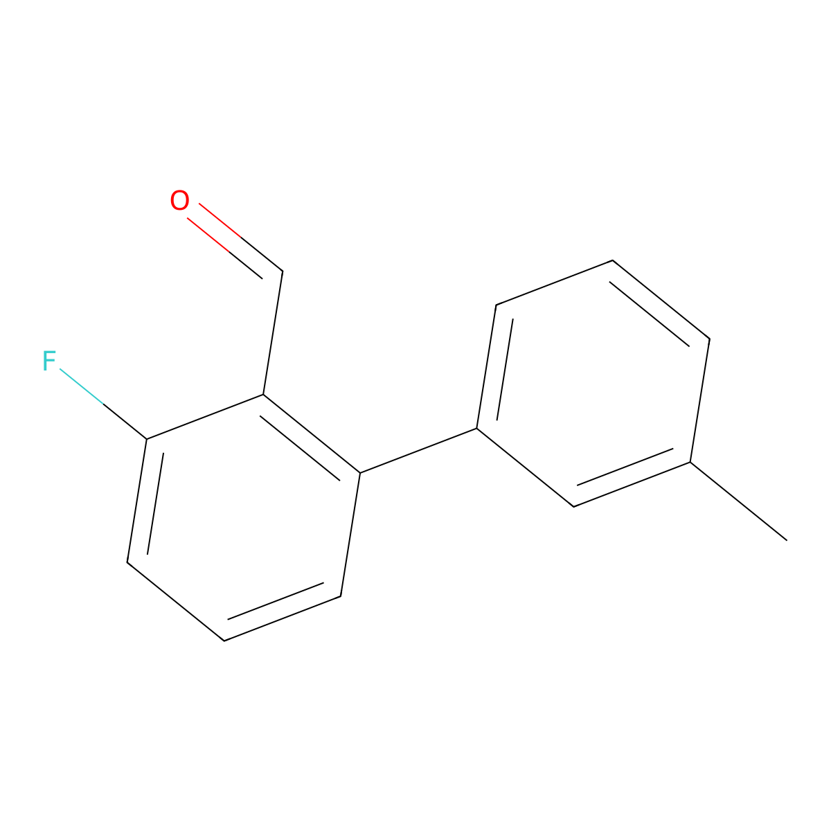2-Fluoro-6-(3-methylphenyl)benzaldehyde molecular structure, CAS 1995364-00-5