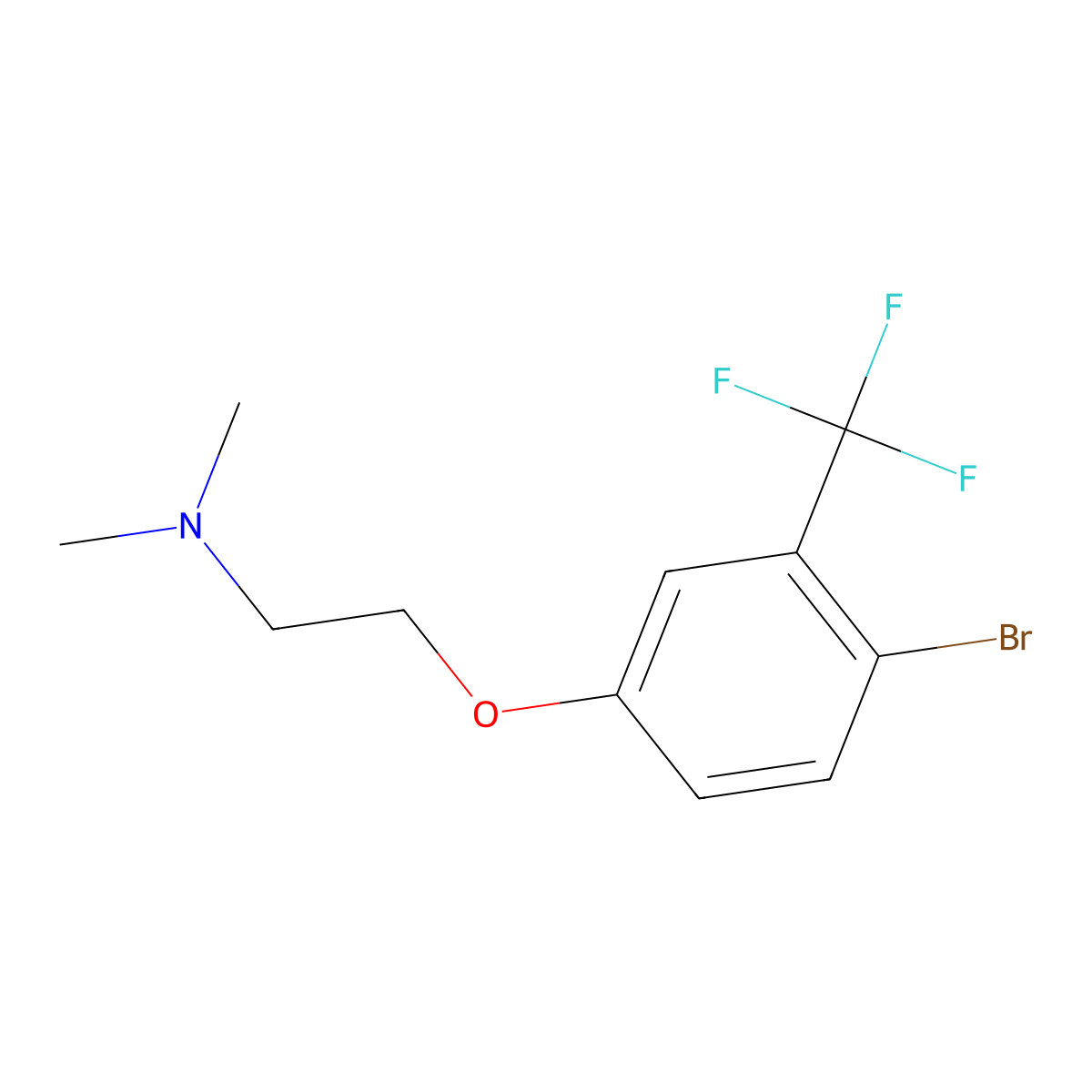 2-(4-Bromo-3-(trifluoromethyl)phenoxy)-N,N-dimethylethanamine molecular structure, CAS 1995366-30-7