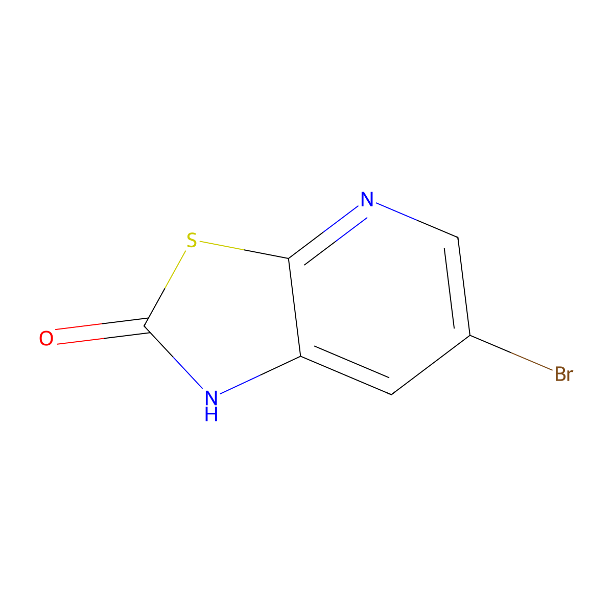 6-Bromothiazolo[5,4-b]pyridin-2(1H)-one molecular structure, CAS 199538-83-5
