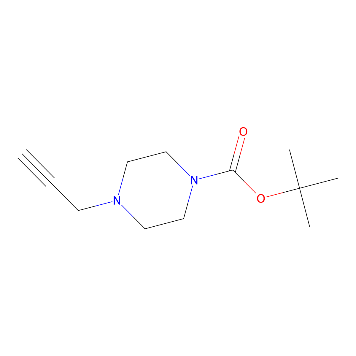 tert-Butyl 4-(prop-2-yn-1-yl)piperazine-1-carboxylate molecular structure, CAS 199538-99-3