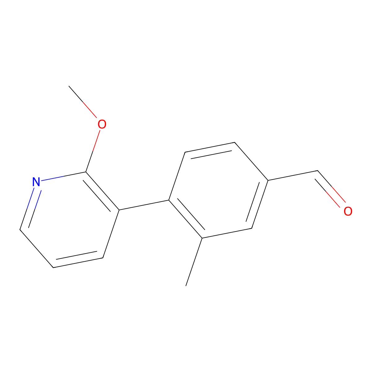 4-(2-Methoxypyridin-3-yl)-3-methylbenzaldehyde molecular structure, CAS 1995481-54-3