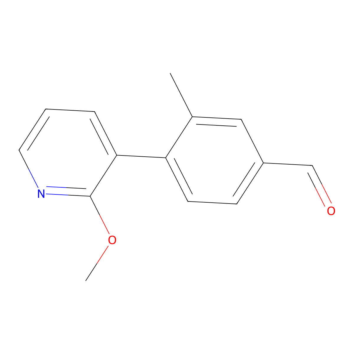 4-(2-Methoxypyridin-3-yl)-3-methylbenzaldehyde molecular structure, CAS 1995481-54-3