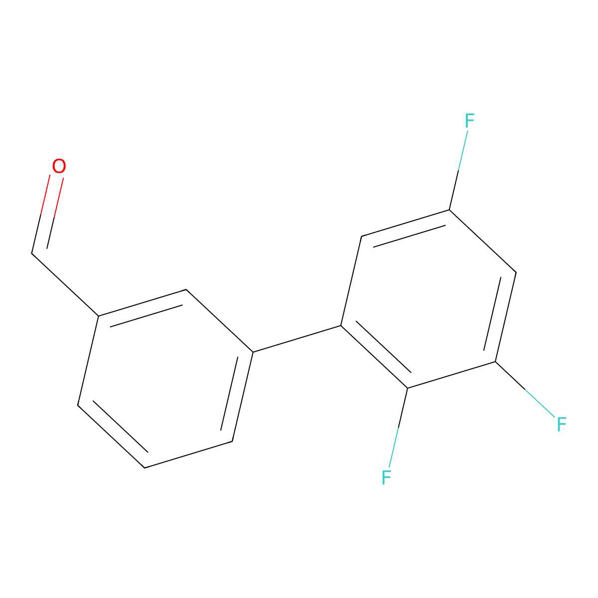 2',3',5'-Trifluoro[1,1'-biphenyl]-3-carboxaldehyde molecular structure, CAS 1995511-58-4