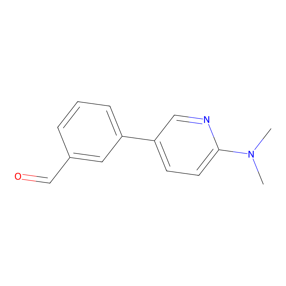 3-(6-(Dimethylamino)pyridin-3-yl)benzaldehyde molecular structure, CAS 1995563-56-8