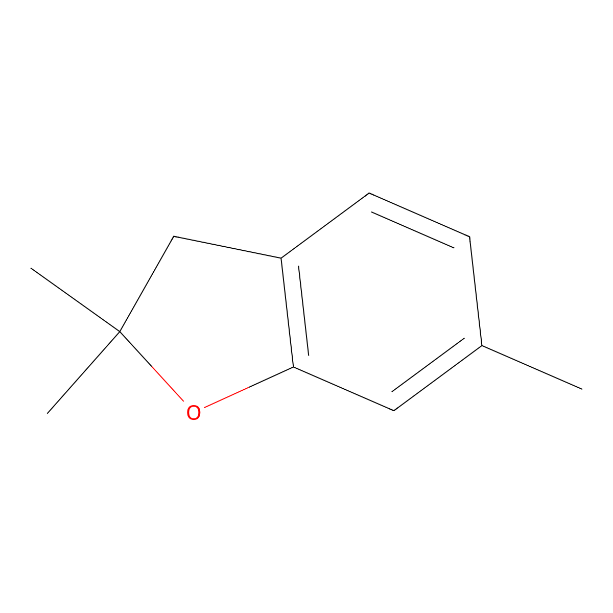 Benzofuran, 2,3-dihydro-2,2,6-trimethyl- molecular structure, CAS 19956-97-9