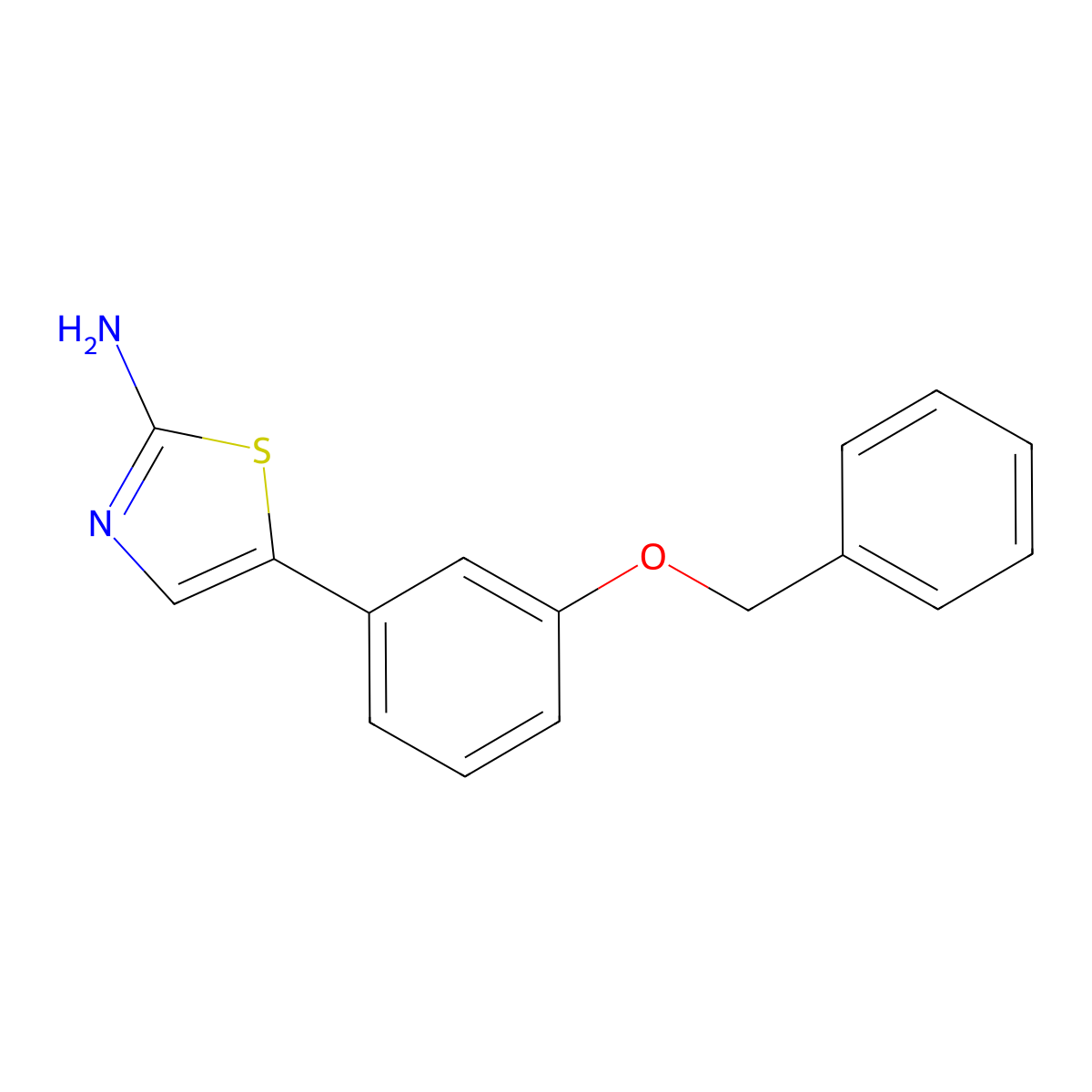 5-(3-(Benzyloxy)phenyl)thiazol-2-amine molecular structure, CAS 1995660-08-6