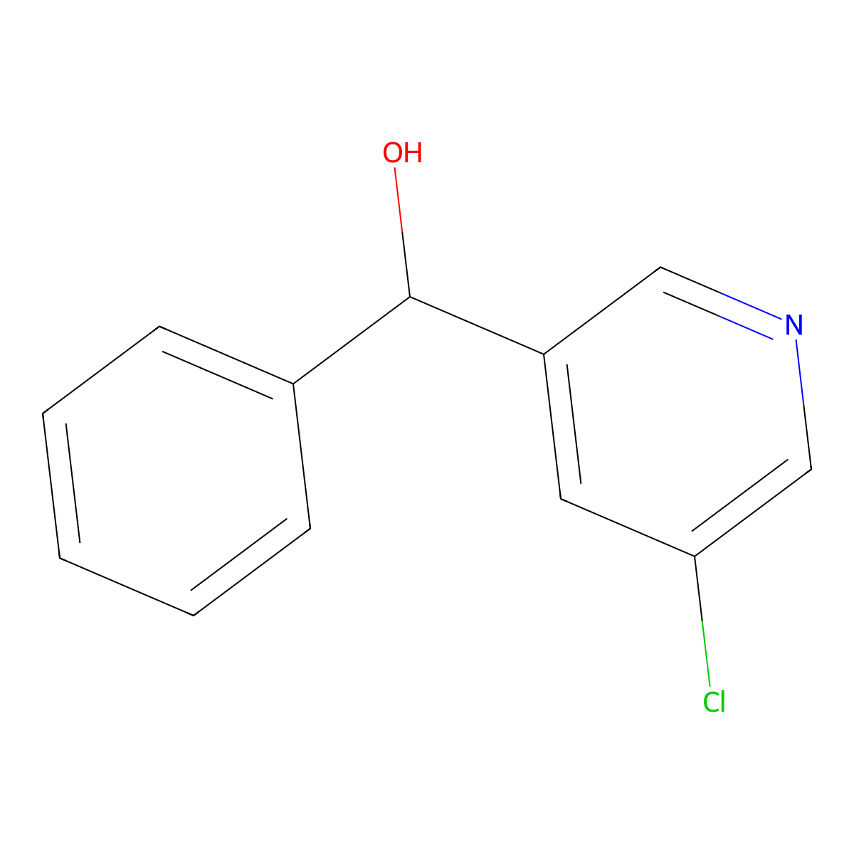 5-Chloro-alpha-phenyl-3-pyridinemethanol molecular structure, CAS 1995661-74-9