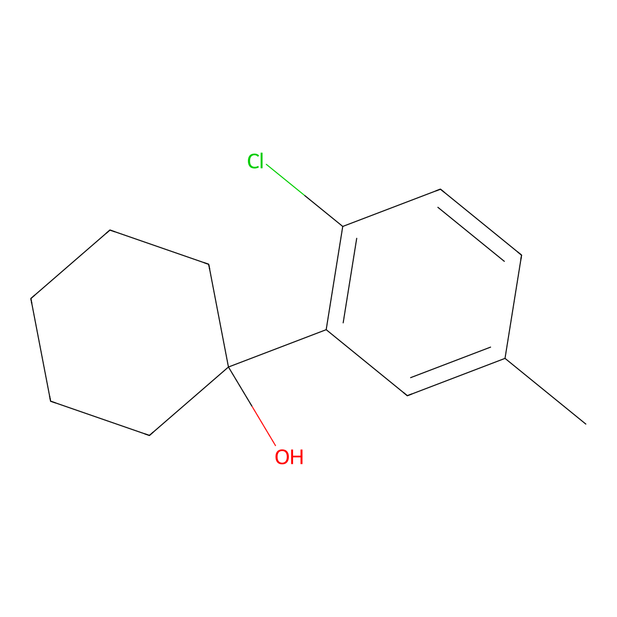 1-(2-Chloro-5-methylphenyl)cyclohexanol molecular structure, CAS 1995682-34-2