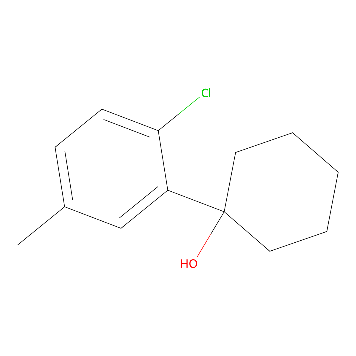 1-(2-Chloro-5-methylphenyl)cyclohexanol molecular structure, CAS 1995682-34-2