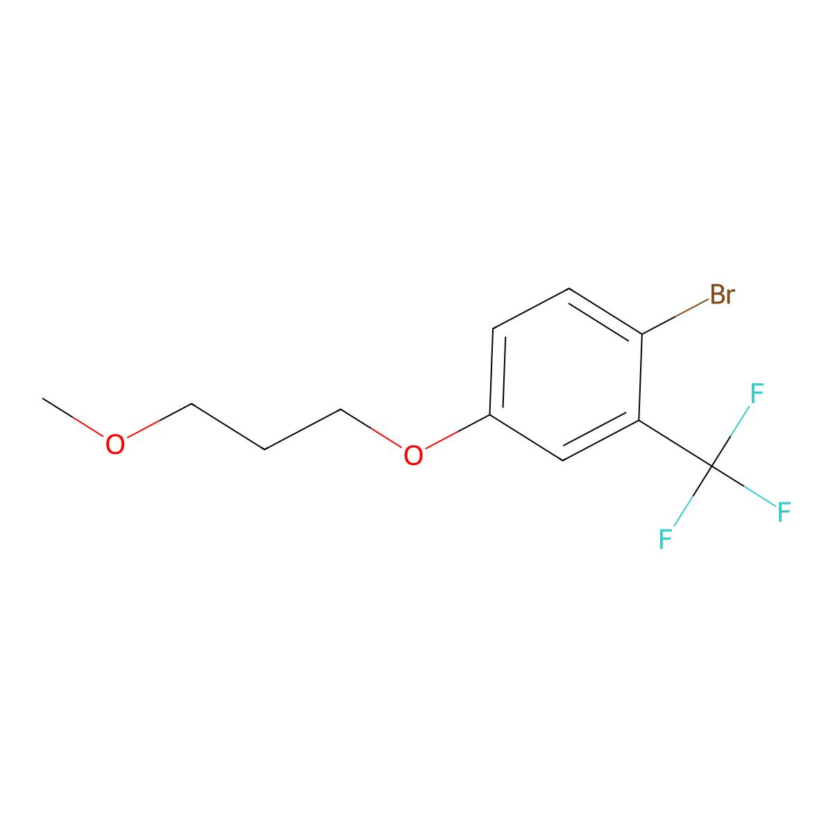 1-Bromo-4-(3-methoxypropoxy)-2-(trifluoromethyl)benzene molecular structure, CAS 1995706-95-0