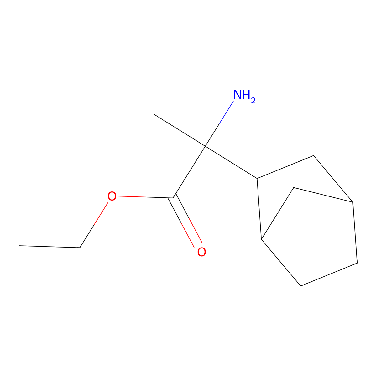 Ethyl 2-amino-2-{bicyclo[2.2.1]heptan-2-yl}propanoate molecular structure, CAS 1995710-00-3