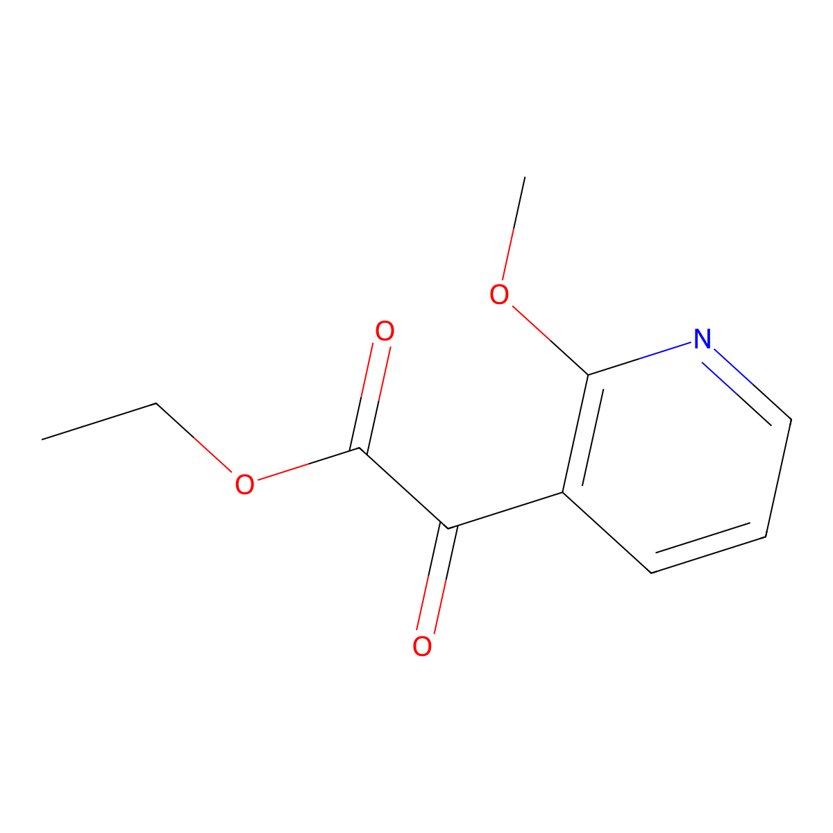 Ethyl 2-methoxy-alpha-oxo-3-pyridineacetate molecular structure, CAS 1995727-01-9