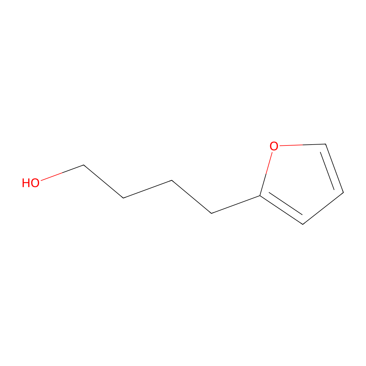 2-Furanbutanol molecular structure, CAS 19958-66-8