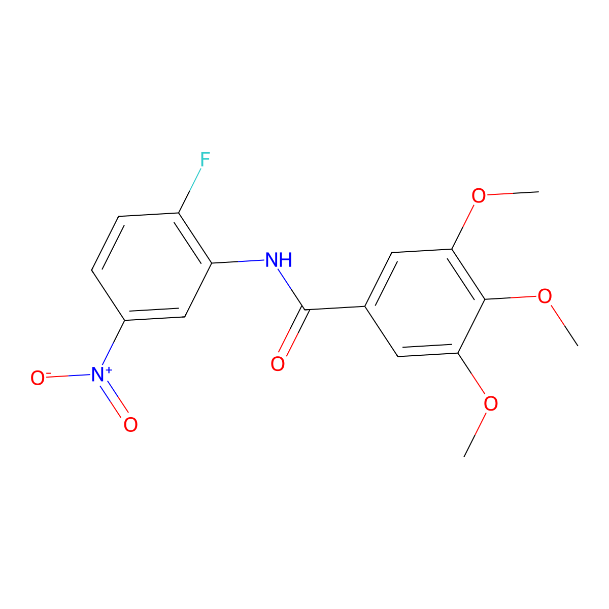 N-(2-fluoro-5-nitrophenyl)-3,4,5-trimethoxybenzamide molecular structure, CAS 199583-75-0