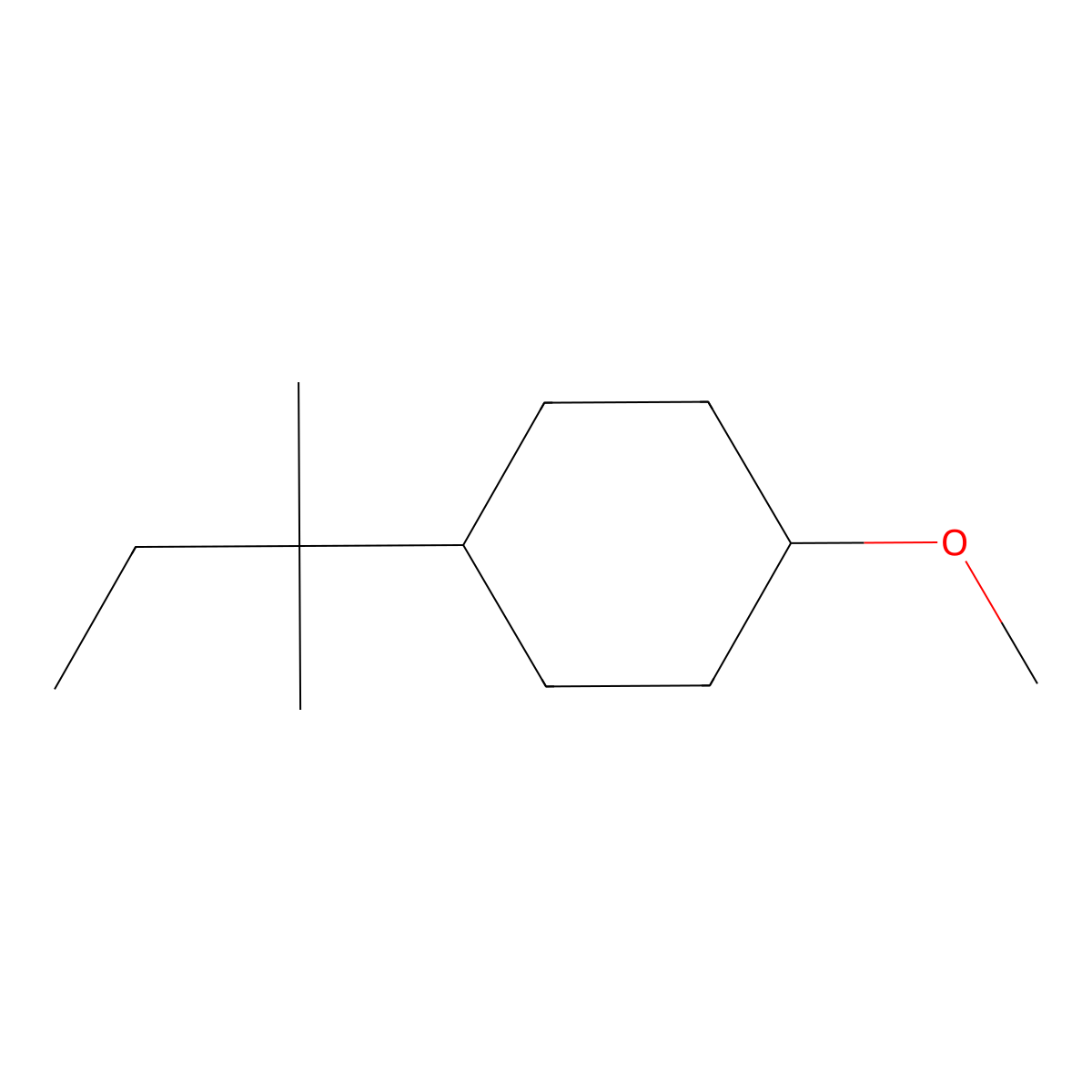 1-Methoxy-4-tert-pentylcyclohexane molecular structure, CAS 199584-38-8