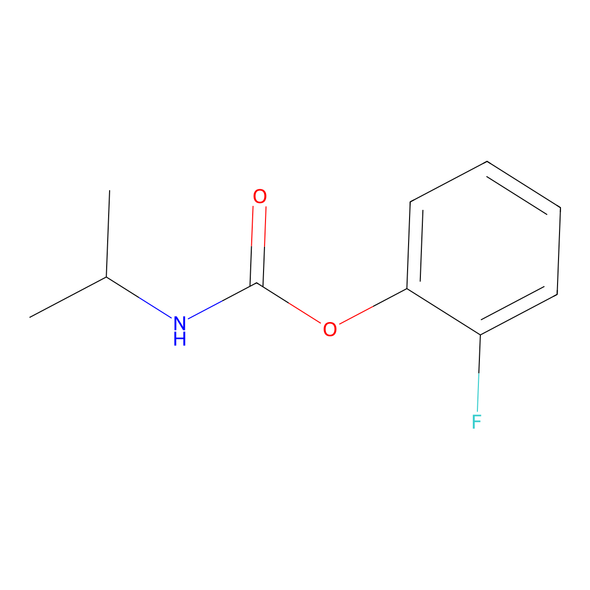 2-Fluorophenyl isopropylcarbamate molecular structure, CAS 199585-08-5