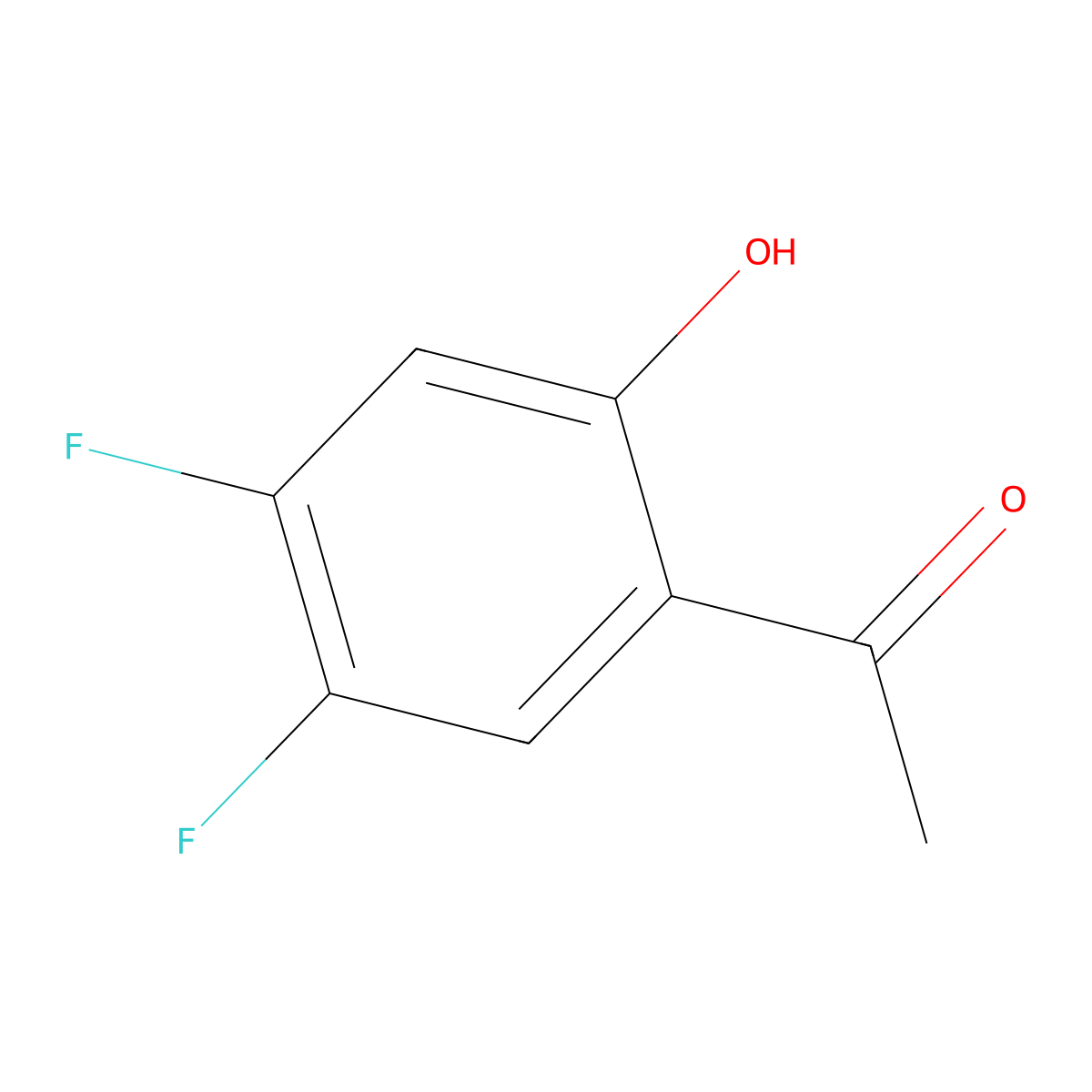 1-(4,5-Difluoro-2-hydroxyphenyl)ethanone molecular structure, CAS 199586-38-4