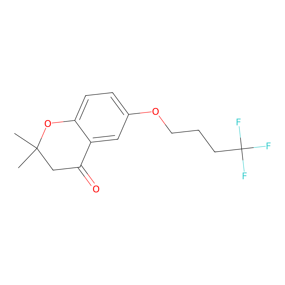 2,2-Dimethyl-6-(4,4,4-trifluorobutoxy)-chroman-4-one molecular structure, CAS 199586-76-0
