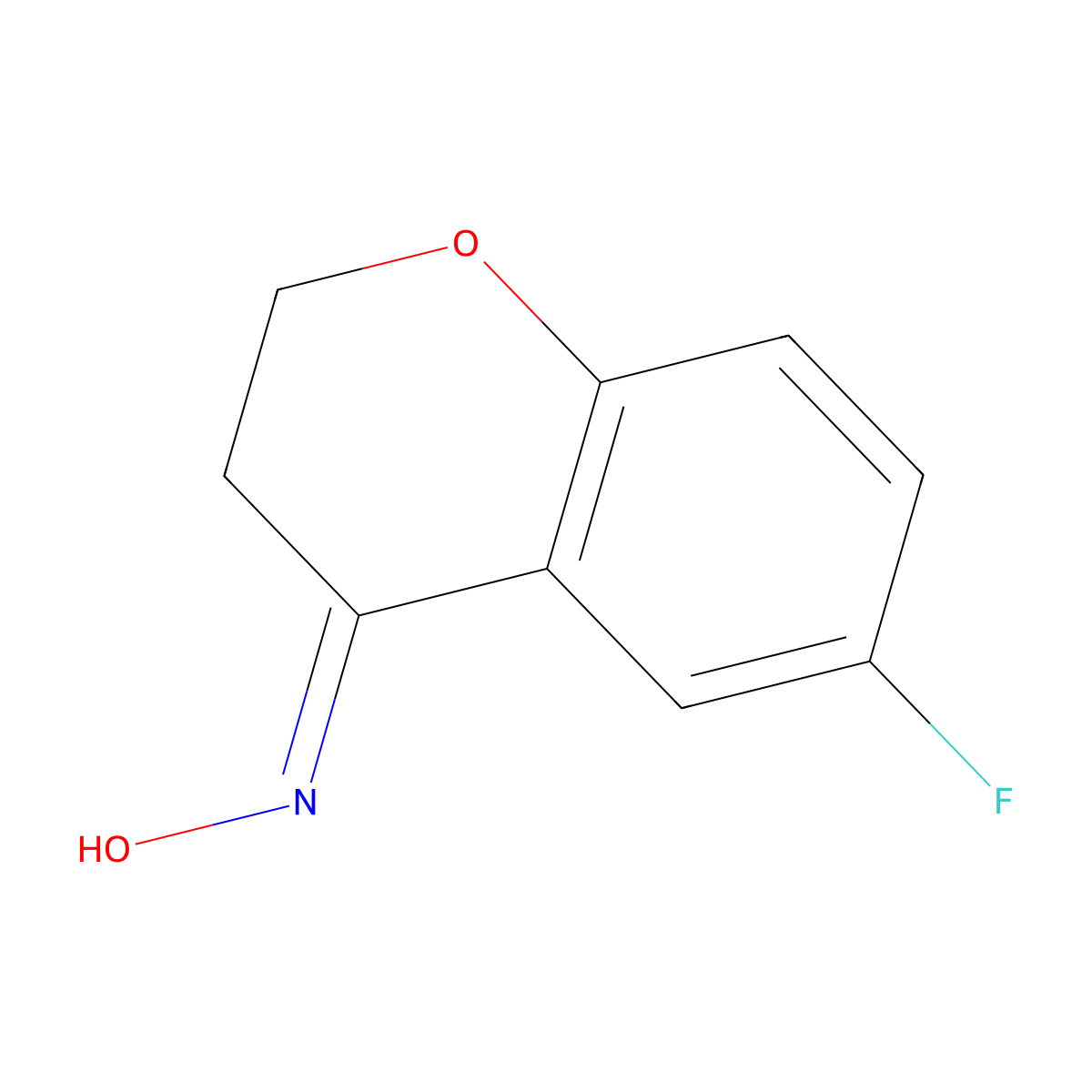 6-Fluorochroman-4-one oxime molecular structure, CAS 199587-86-5