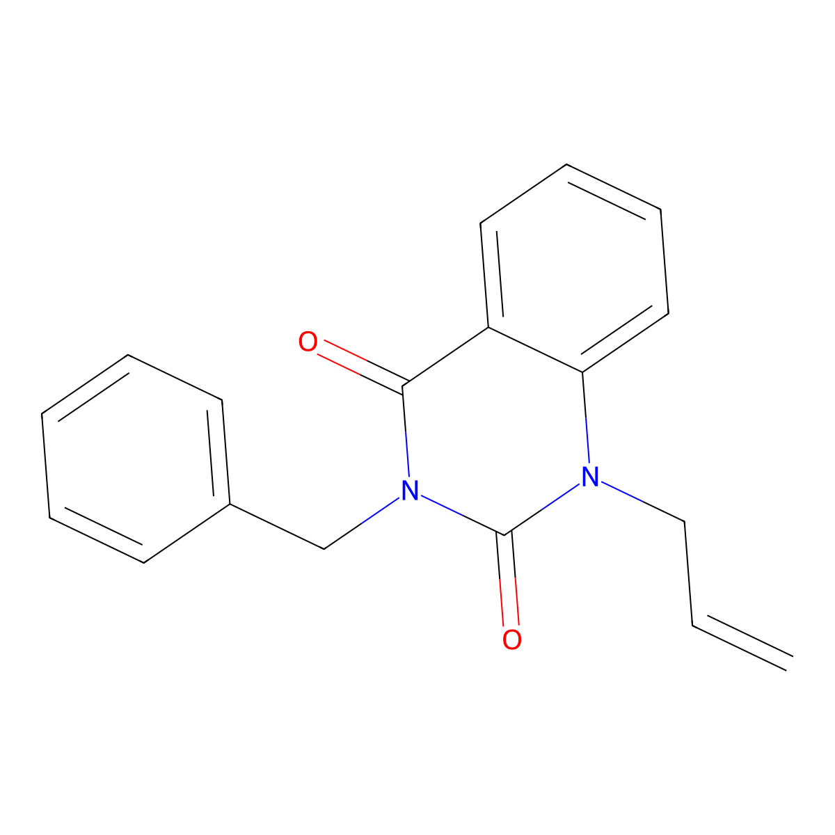 3-Benzyl-1-(prop-2-en-1-yl)-1,2,3,4-tetrahydroquinazoline-2,4-dione molecular structure, CAS 199587-93-4