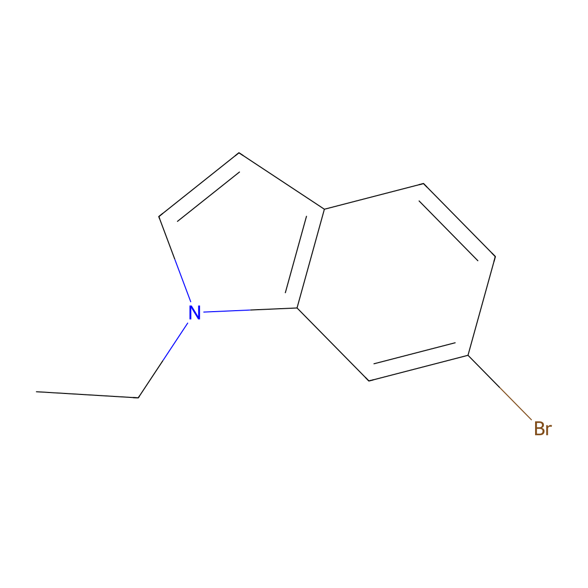 6-bromo-1-ethyl-1H-indole molecular structure, CAS 199589-20-3