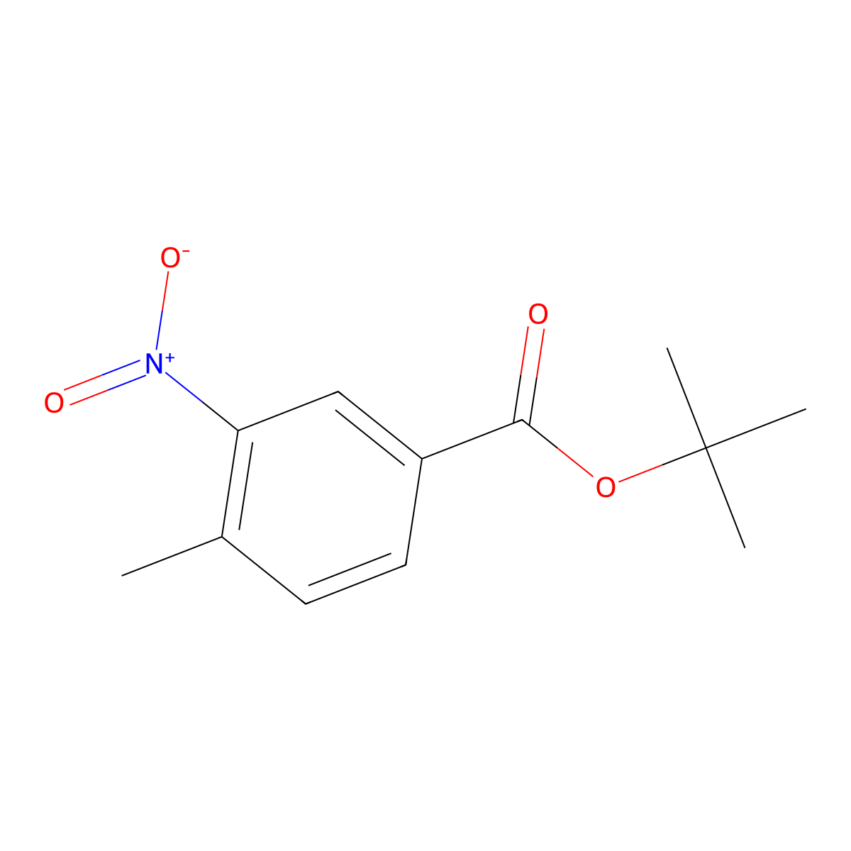 Tert-butyl 4-methyl-3-nitrobenzoate molecular structure, CAS 199589-61-2