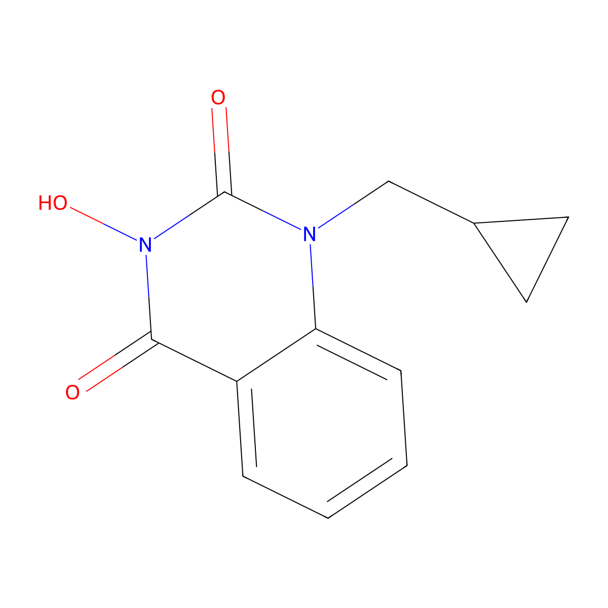 1-(cyclopropylmethyl)-3-hydroxyquinazoline-2,4(1H,3H)-dione molecular structure, CAS 1995893-58-7