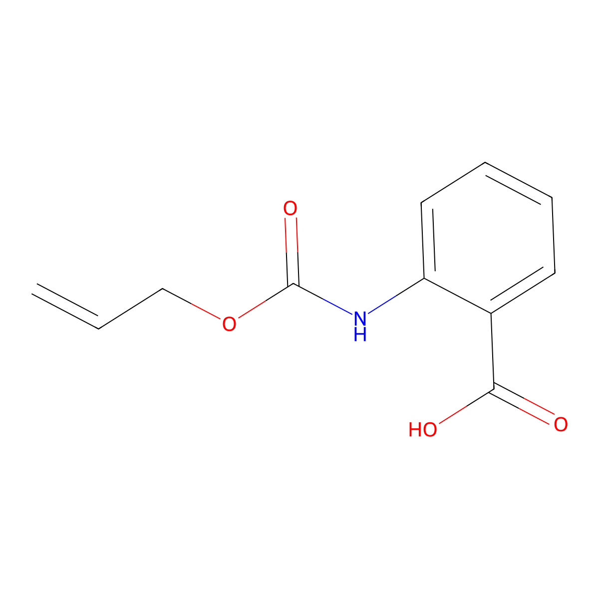 2-{[(Prop-2-en-1-yloxy)carbonyl]amino}benzoic acid molecular structure, CAS 19959-25-2