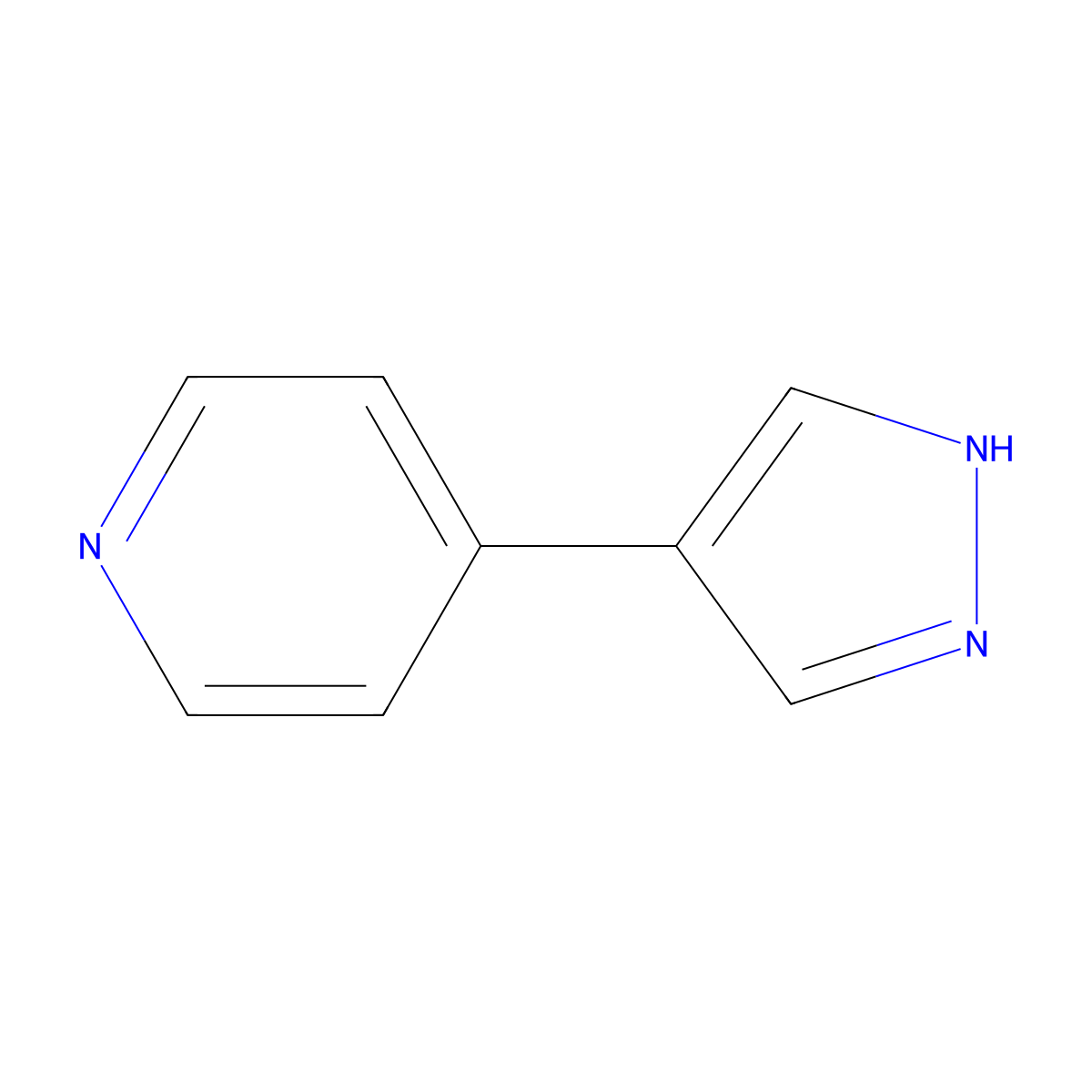 4-(1H-pyrazol-4-yl)pyridine molecular structure, CAS 19959-71-8