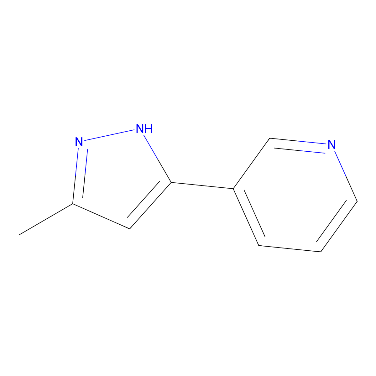 3-(5-Methyl-1H-pyrazol-3-yl)pyridine molecular structure, CAS 19959-72-9