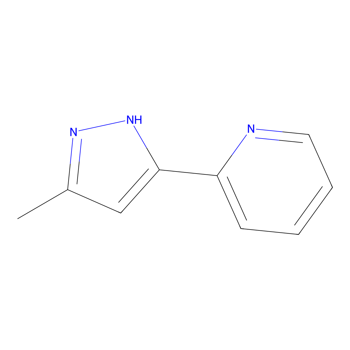 2-(5-methyl-1H-pyrazol-3-yl)pyridine molecular structure, CAS 19959-77-4