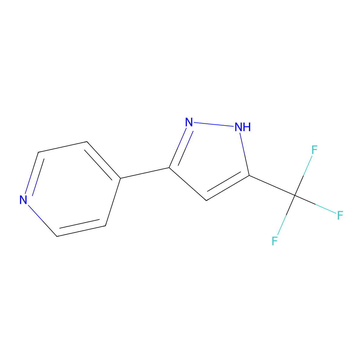 5-(Pyridine-4-Yl)-3-(Trifluoromethyl)Pyrazole molecular structure, CAS 19959-90-1
