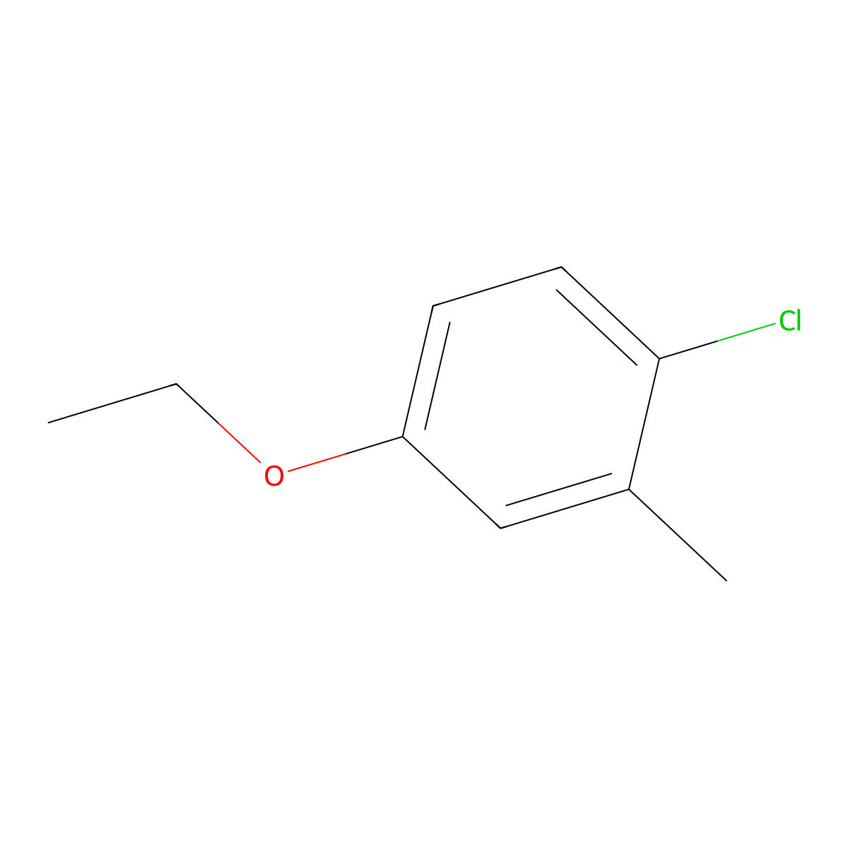 1-Chloro-4-ethoxy-2-methylbenzene molecular structure, CAS 199590-71-1