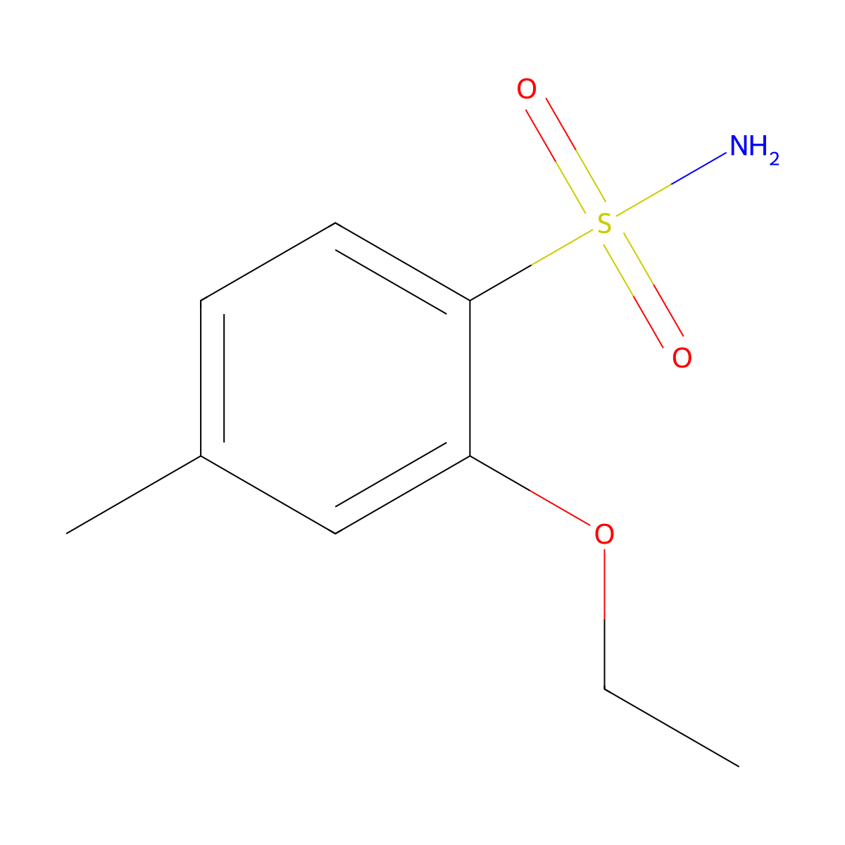 2-Ethoxy-4-methylbenzenesulfonamide molecular structure, CAS 199590-76-6