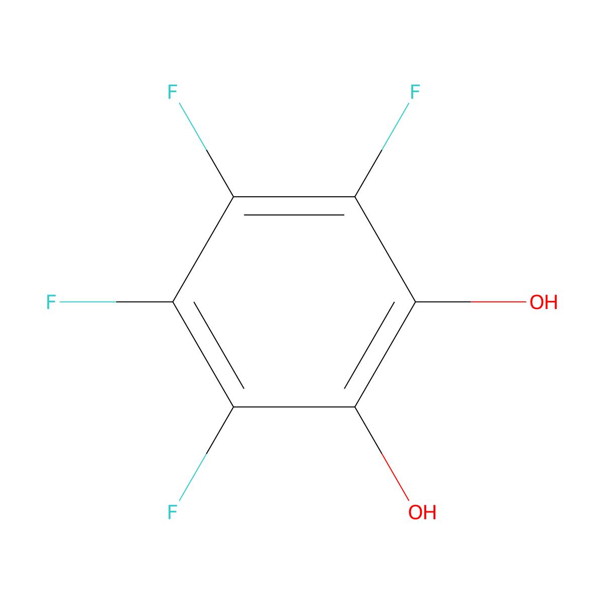 Tetrafluorobenzene-1,2-diol molecular structure, CAS 1996-23-2