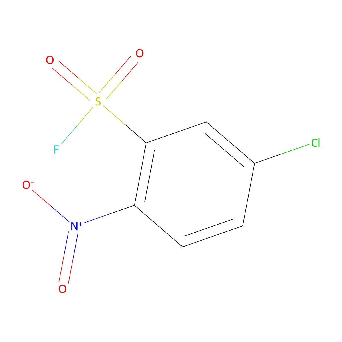 5-Chloro-2-nitrobenzene-1-sulfonyl fluoride molecular structure, CAS 1996-31-2