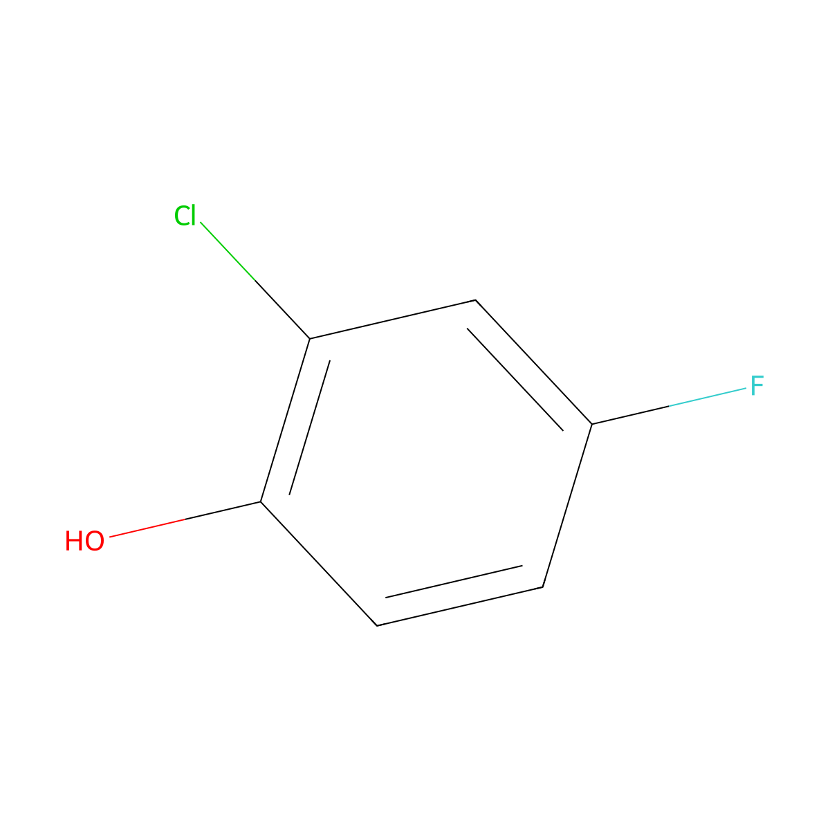 2-Chloro-4-fluorophenol molecular structure, CAS 1996-41-4