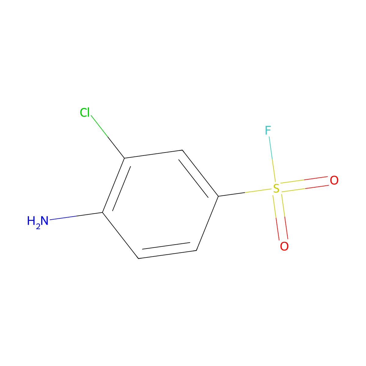 4-Amino-3-chlorobenzenesulfonyl fluoride molecular structure, CAS 1996-51-6
