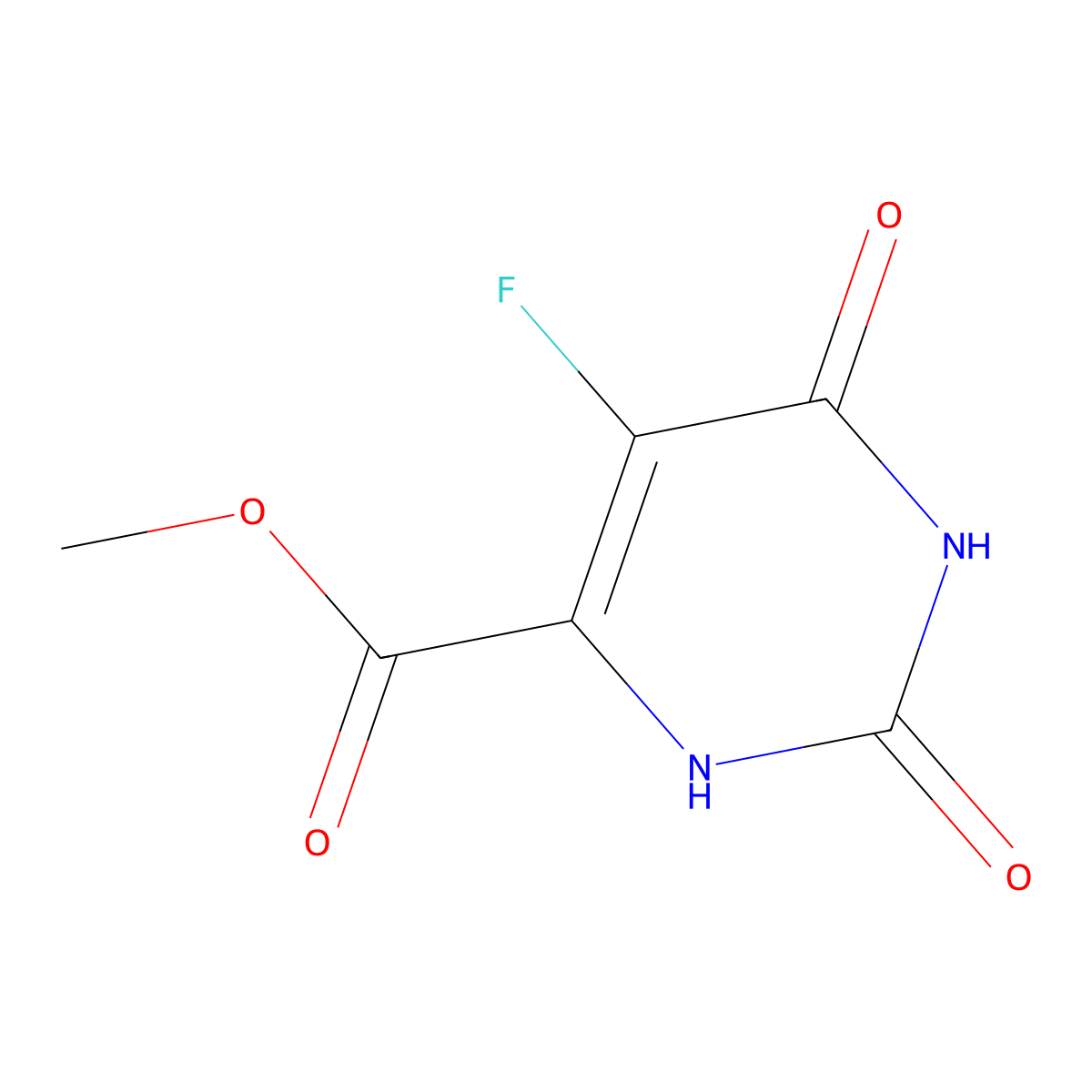 Methyl 5-fluoro-2,6-dioxo-1,2,3,6-tetrahydropyrimidine-4-carboxylate molecular structure, CAS 1996-54-9