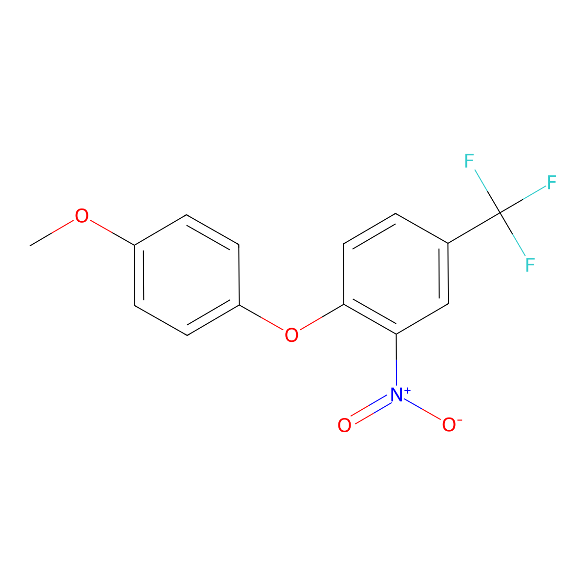 1-(4-Methoxyphenoxy)-2-nitro-4-(trifluoromethyl)benzene molecular structure, CAS 1996-69-6