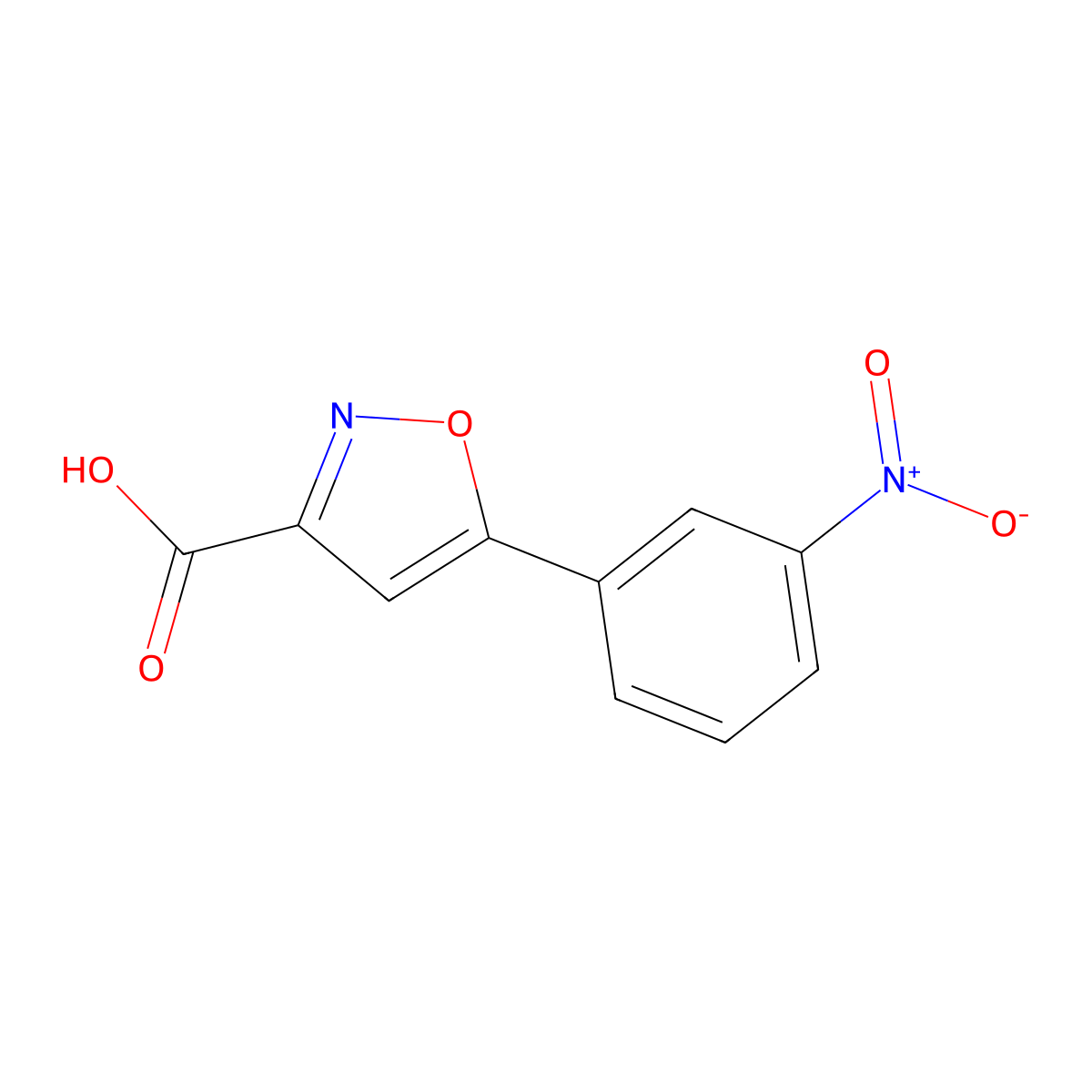 5-(3-Nitrophenyl)isoxazole-3-carboxylic acid molecular structure, CAS 199601-80-4